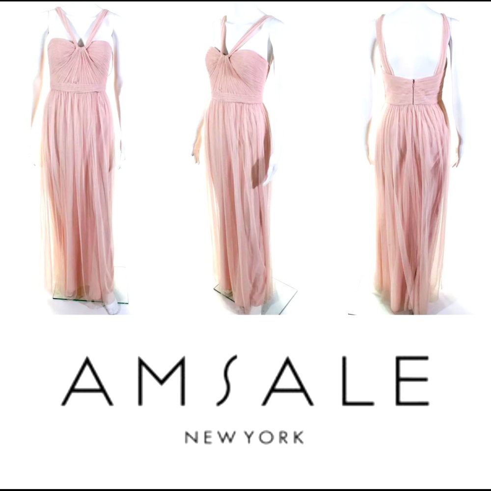 AMSALE NY • “Aisha” Pastel Bridesmaids Gown • Size 2
